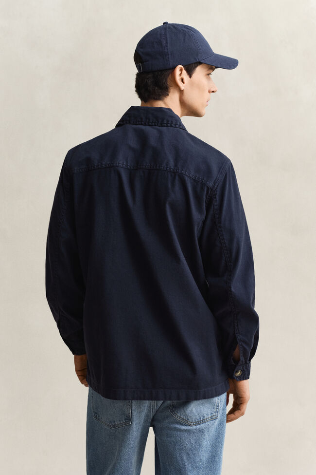 Sobrecamisa en mezcla de lino