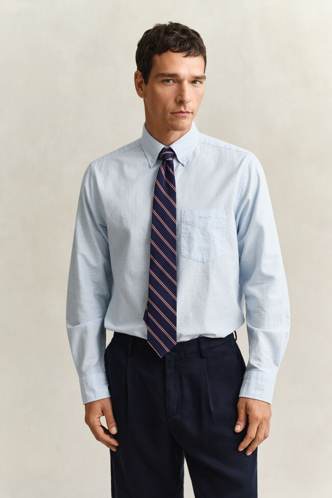 Camisa Oxford cl&aacute;sica con textura labrada
