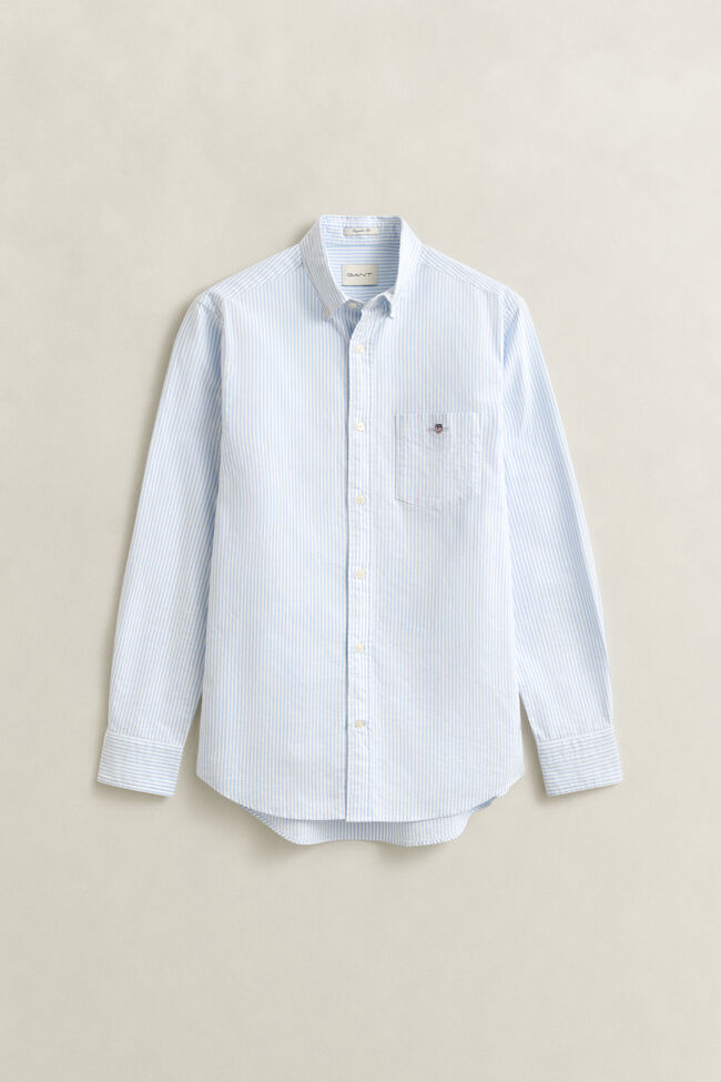 Camisa Oxford cl&aacute;sica de rayas finas