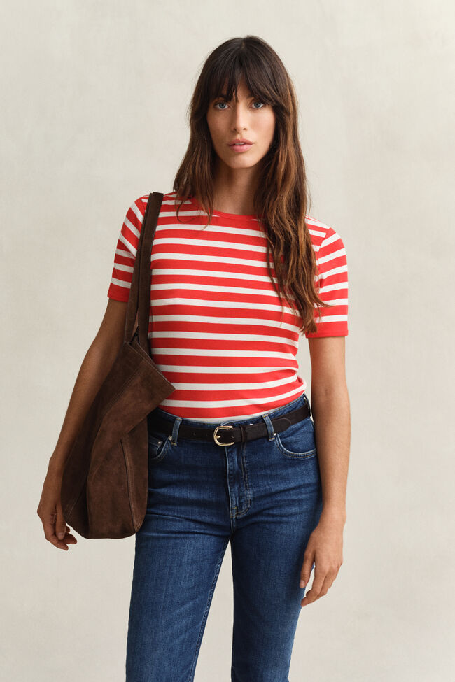 Camiseta de canal&eacute; a rayas