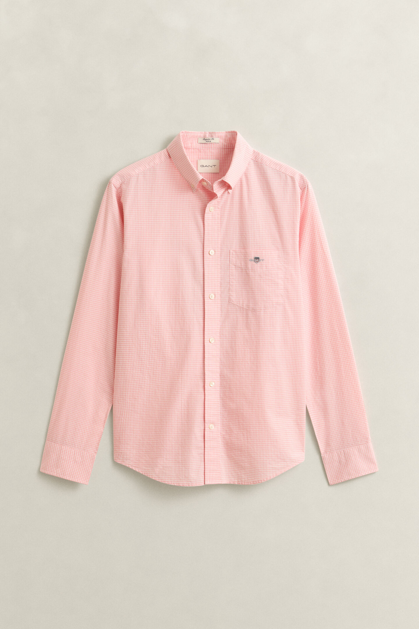 Camisa cl&aacute;sica de popelina de cuadros Vichy