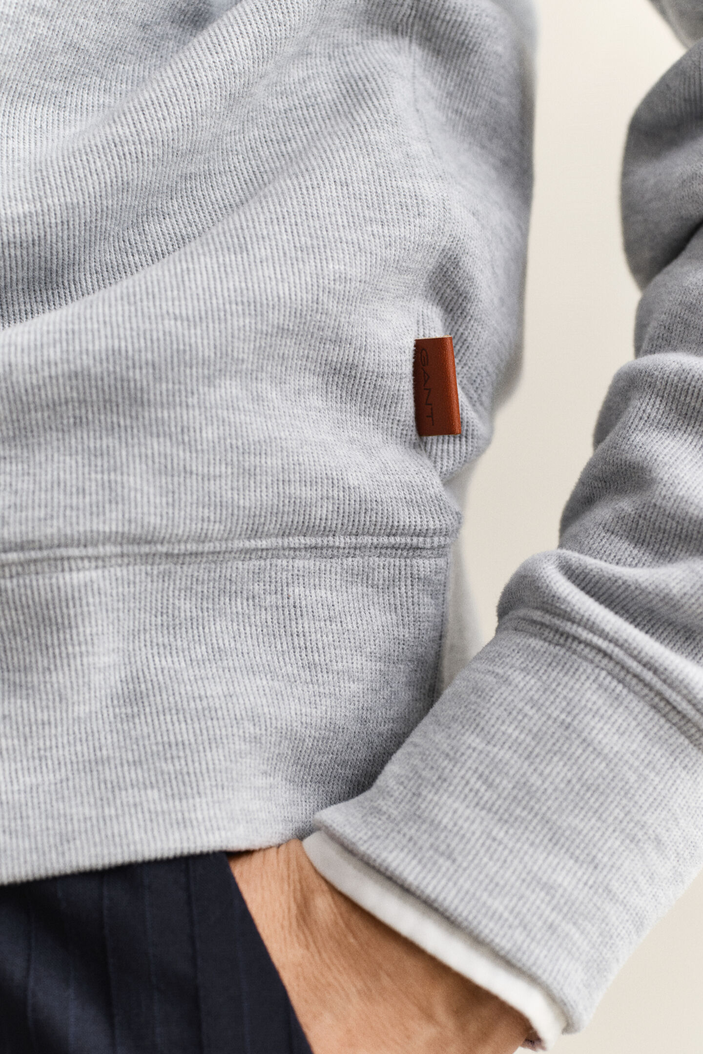 Sudadera Sacker Rib con media cremallera