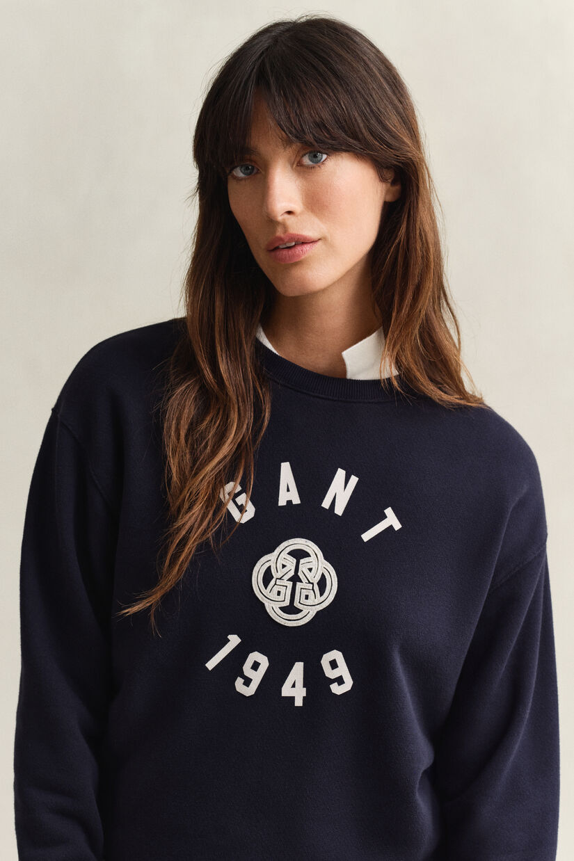 Sudadera de cuello redondo con gr&aacute;fico