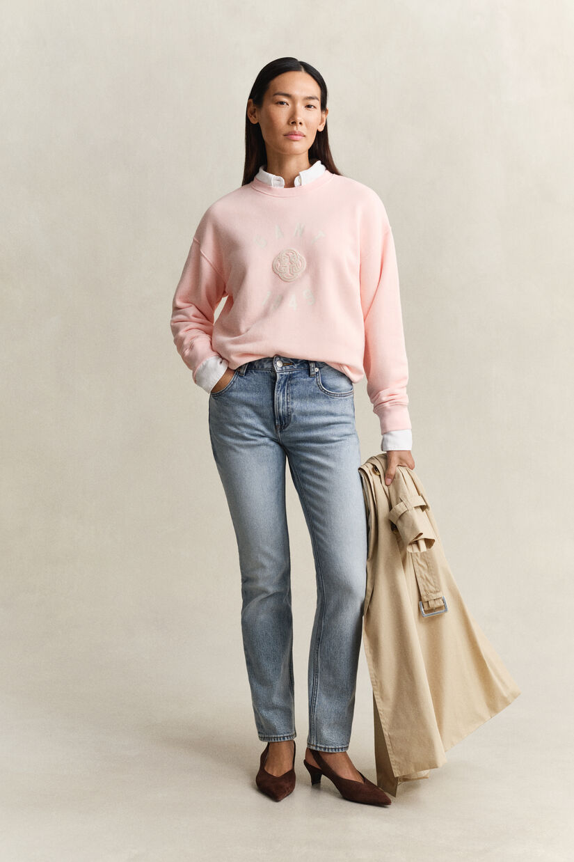 Sudadera de cuello redondo con gr&aacute;fico