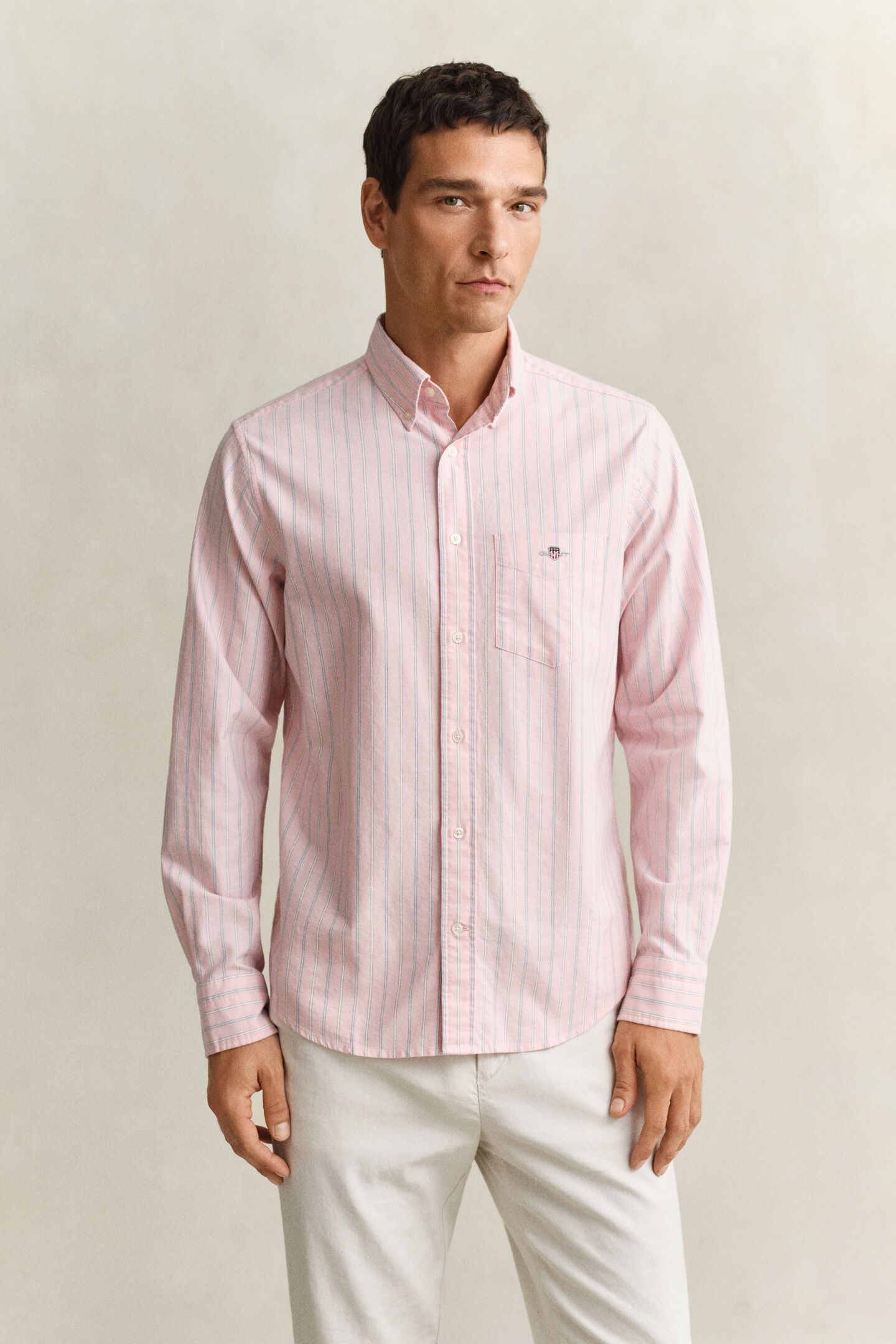 Camisa Oxford cl&aacute;sica a rayas