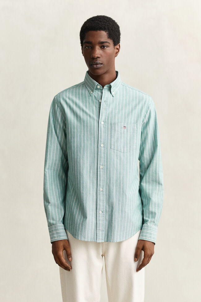 Camisa Oxford cl&aacute;sica a rayas