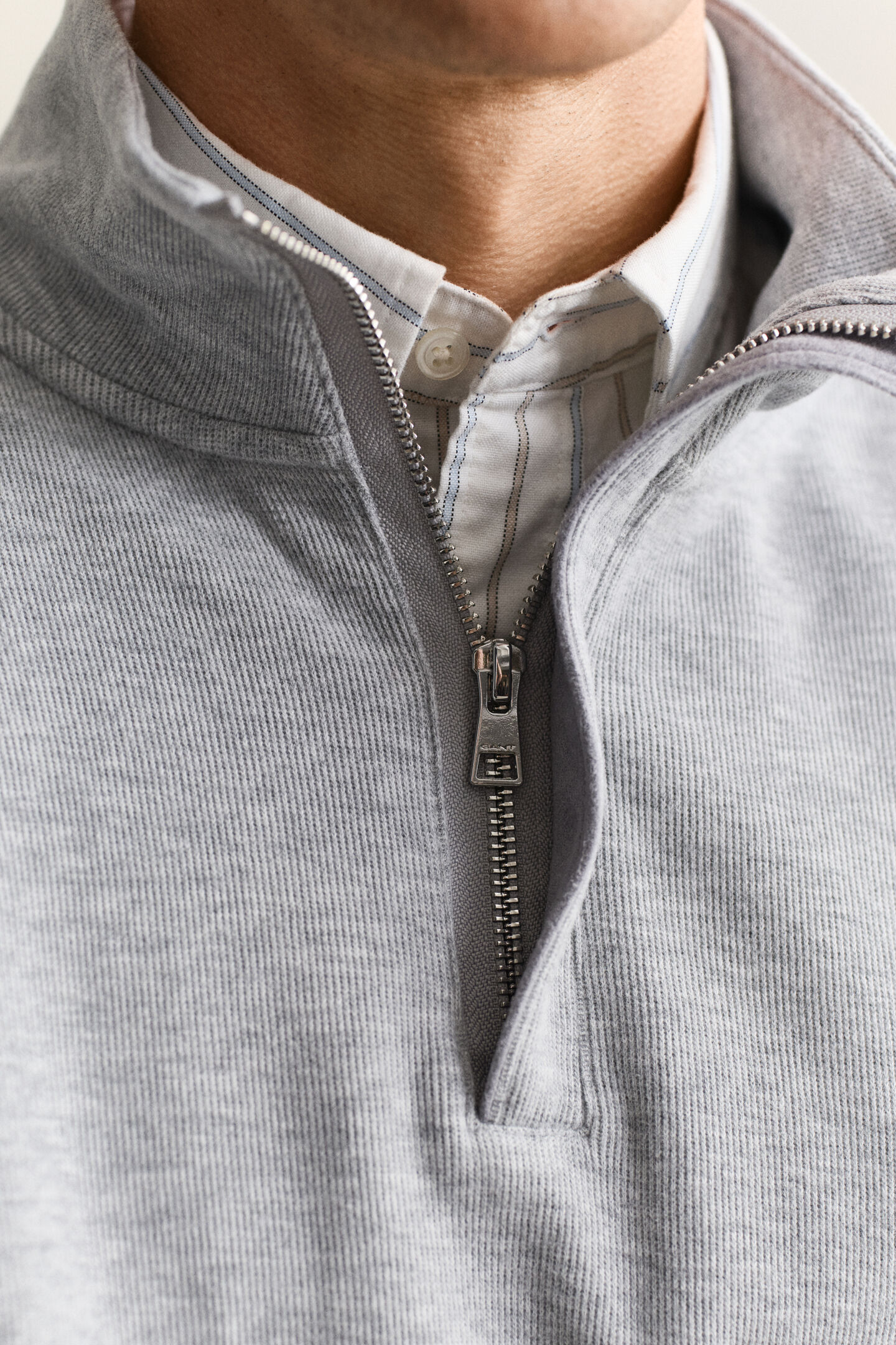 Sudadera Sacker Rib con media cremallera